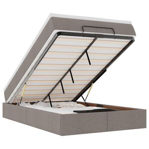 vidaXL Estructura de cama otomana colch&oacute;n tela topo 120x190 cm