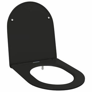 vidaXL Asiento de WC Negro 47 x 36 x 3,4 cm Duroplast