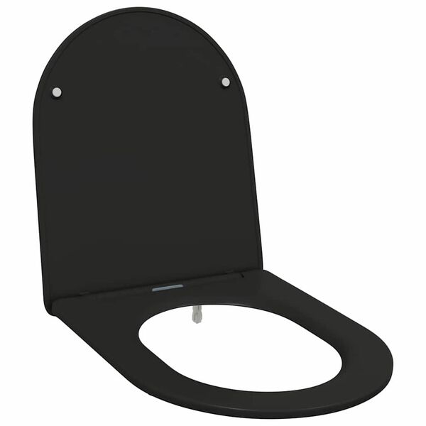 vidaXL Asiento de WC Negro 44 x 36,4 x 3,4 cm Duroplast