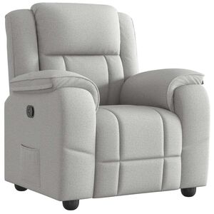 vidaXL Sill&oacute;n reclinable de tela gris nube