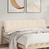 vidaXL Coj&iacute;n de Espalda Beige 200 x 50 cm Tela de microfibra