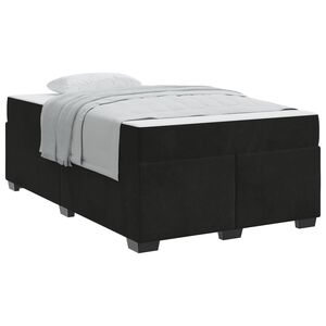 vidaXL Estructura de cama con colch&oacute;n Negro 120 x 200 cm tela