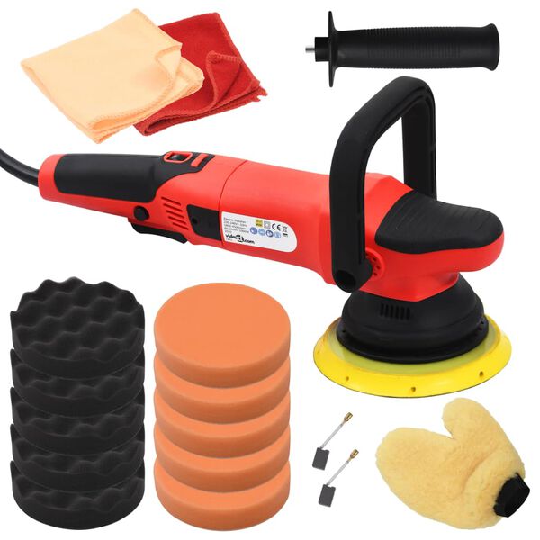 vidaXL Pulidora excéntrica con accesorios doble acción 21 mm 1000 W