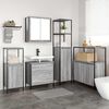 vidaXL Set de muebles de ba&ntilde;o 2 pzas madera contrachapada gris sonoma
