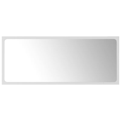 vidaXL Espejo de baño madera contrachapada blanco 90x1,5x37 cm