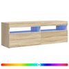 vidaXL Mueble de TV con luces LED roble Sonoma 120x35x40 cm