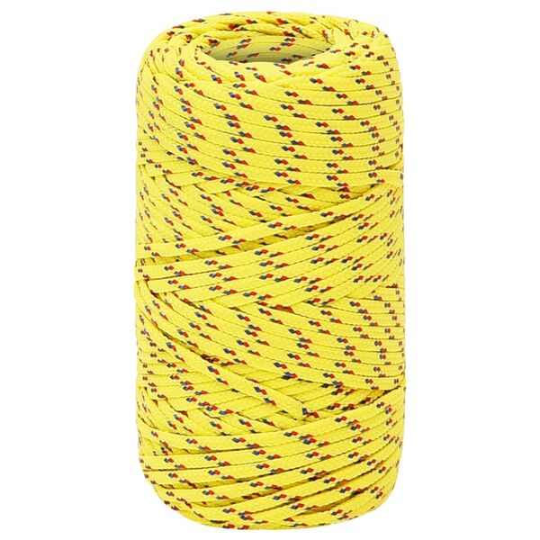 vidaXL Cuerda de barco polipropileno amarillo 2 mm 25 m