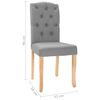 vidaXL Sillas de comedor 2 unidades tela gris claro