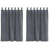 vidaXL Cortinas opacas 2 uds. Gris Claro 140 x 140 cm Terciopelo