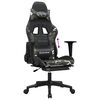 vidaXL Silla gaming con reposapi&eacute;s cuero sint&eacute;tico negro camuflaje