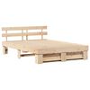 vidaXL Estructura de cama Marr&oacute;n 150 x 200 cm Madera de pino macizo