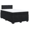 vidaXL Cama box spring con colch&oacute;n terciopelo negro 120x200 cm