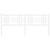 vidaXL Cabecero de repuesto de metal blanco 180 cm