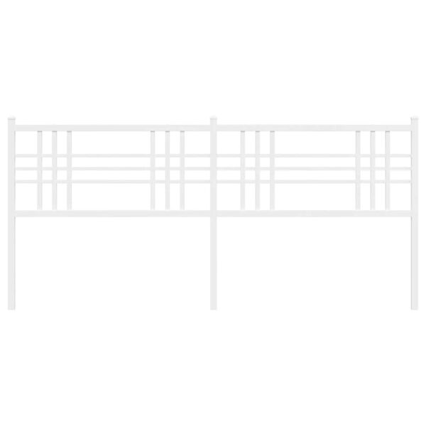 vidaXL Cabecero de repuesto de metal blanco 180 cm