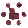 vidaXL Sill&oacute;n reclinable el&eacute;ctrico tela rojo tinto