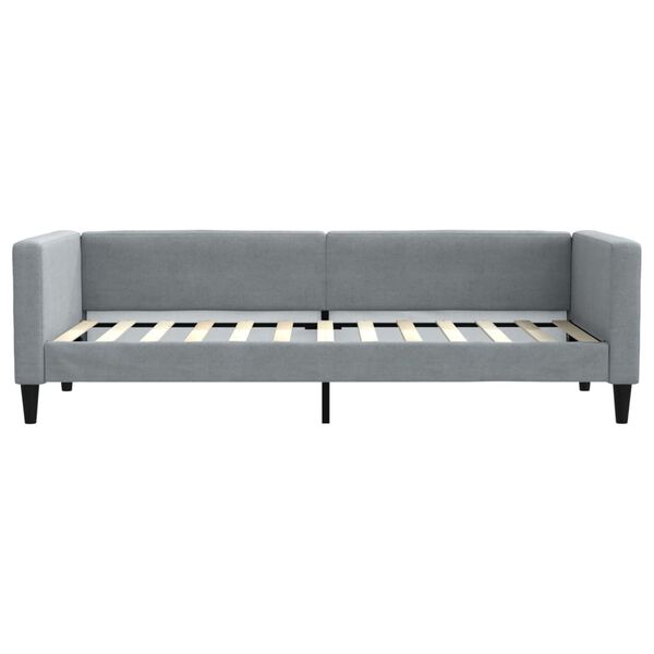 vidaXL Sof&aacute; cama sin colch&oacute;n tela gris claro 80x200 cm