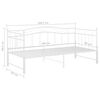 vidaXL Sof&aacute; cama extra&iacute;ble sin colch&oacute;n metal blanco 90x200cm