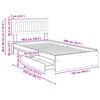 vidaXL Cama con almacenamiento con cabecera Roble Sonoma 100 x 200 cm