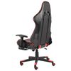 vidaXL Silla gaming giratoria con reposapi&eacute;s PVC rojo