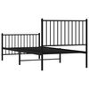 vidaXL Estructura cama sin colch&oacute;n con estribo metal negro 90x200 cm