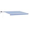 vidaXL Toldo retr&aacute;ctil Azul y 350 x 250 cm Poli&eacute;ster y Aluminio