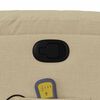 vidaXL Sill&oacute;n de masaje reclinable de tela crema