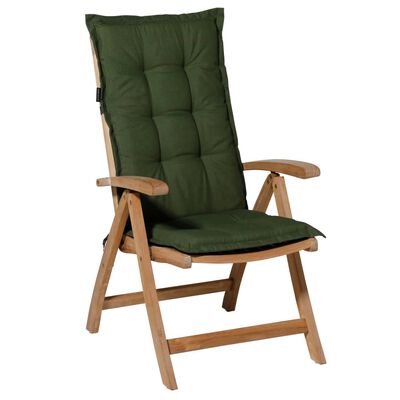 Madison Cojín de silla con respaldo alto Panama 123x50cm verde