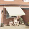 vidaXL Toldo retráctil de operación manual 300 cm crema