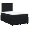 vidaXL Cama box spring con colch&oacute;n terciopelo negro 120x190 cm