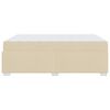 vidaXL Estructura de cama con colch&oacute;n Crema 160 x 200 cm tela