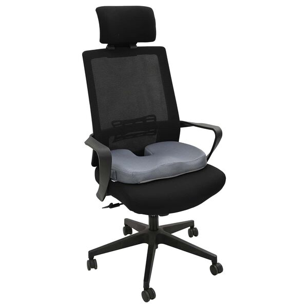 vidaXL Almohada para el asiento Color s&oacute;lido Gris 47 x 37 x 8 cm