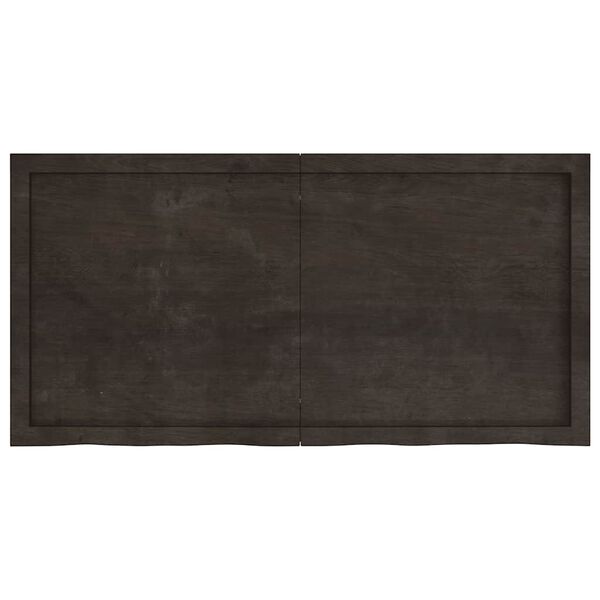 vidaXL Estante pared madera roble tratada marrón oscuro 120x60x(2-4)cm