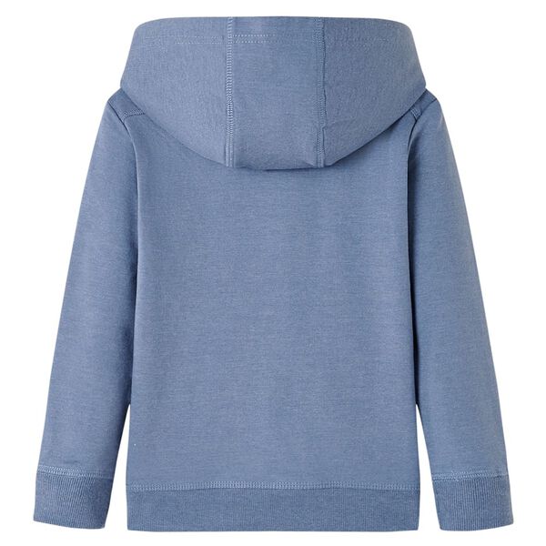 Sudadera infantil con capucha azul melange 92