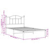 vidaXL Estructura cama sin colchón con cabecero metal negro 107x203 cm