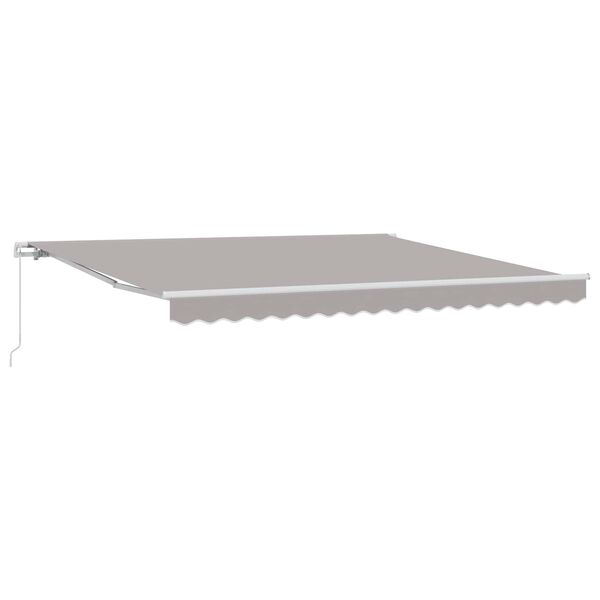 vidaXL Toldo Retráctil Gris claro 400 x 300 cm Poliéster