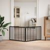 vidaXL Puerta para perros plegable de 2 paneles, color negro, 160 cm, madera de álamo