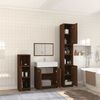 vidaXL Set de muebles ba&ntilde;o 4 pzas madera contrachapada roble marr&oacute;n