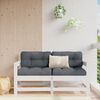 vidaXL Sof&aacute;s de esquina de jard&iacute;n 2 uds madera maciza de pino blanco