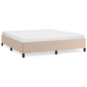 vidaXL Estructura cama sin colch&oacute;n cuero sint&eacute;tico capuchino 160x200cm