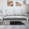 vidaXL Estructura cama sin colch&oacute;n con cabecero metal blanco 150x200cm