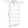 vidaXL Puerta corredera con herrajes 102x205 cm ESG vidrio y aluminio