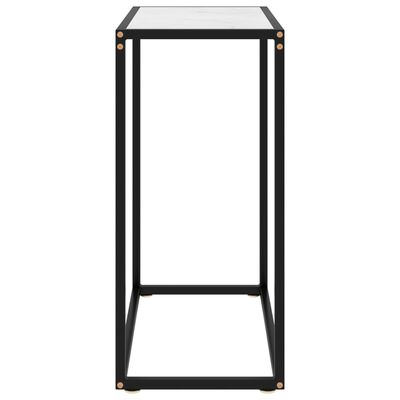 vidaXL Mesa consola vidrio templado blanco 60x35x75 cm