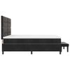 vidaXL Cama tipo Box Spring con colch&oacute;n Negro 200 x 200 cm Terciopelo