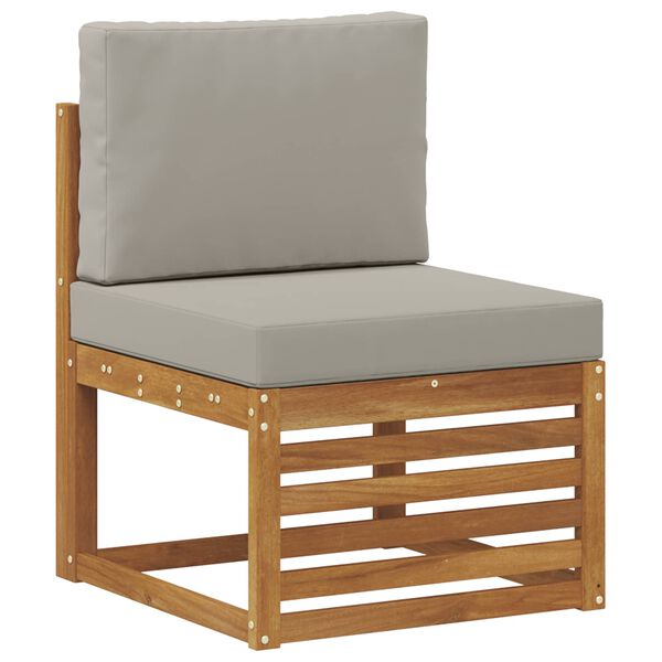 vidaXL Juegos de sof&aacute;s con coj&iacute;n 9 pcs Gris Natural y Claro