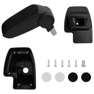vidaXL Reposabrazos para coche Negro 15x35x(33-49,5) cm ABS