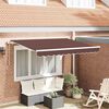 vidaXL Toldo Retr&aacute;ctil Marr&oacute;n 350 x 200 cm tela