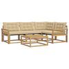 vidaXL Conjunto de sof&aacute;s de exterior 5 uds. y Beige
