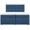 vidaXL Cama box spring con colch&oacute;n tela azul 200x200 cm