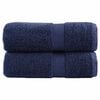 vidaXL Toallas de mano premium SOLUND, 2 uds, azul marino, 30 x 30 cm, 600 g/m&sup2;