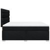 vidaXL Cama box spring con colchón tela negro 180x200 cm